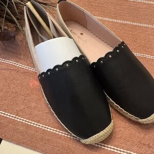 Kate Spade Black and Tan Espadrilles
